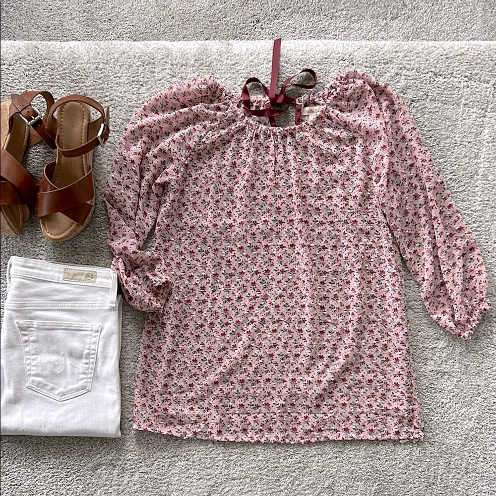 Matilda Jane Chelsea Pink Micro Floral Blouse - Picture 2 of 10